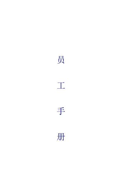 服装公司员工管理标准手册模板.docx