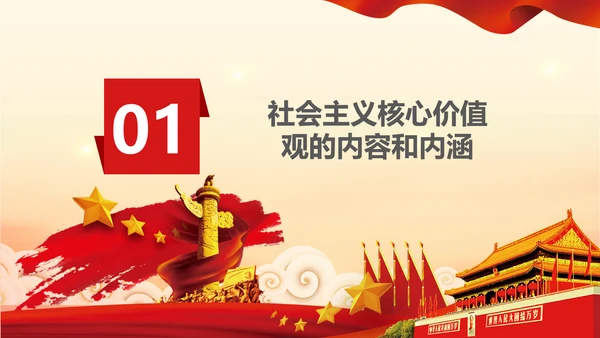新时代培育社会主义核心价值观PPT模板