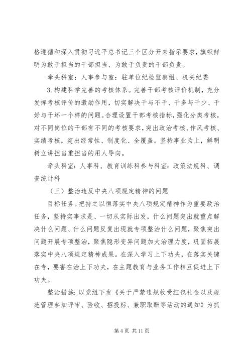 党组“不忘初心、牢记使命”主题教育开展专项整治工作方案.docx