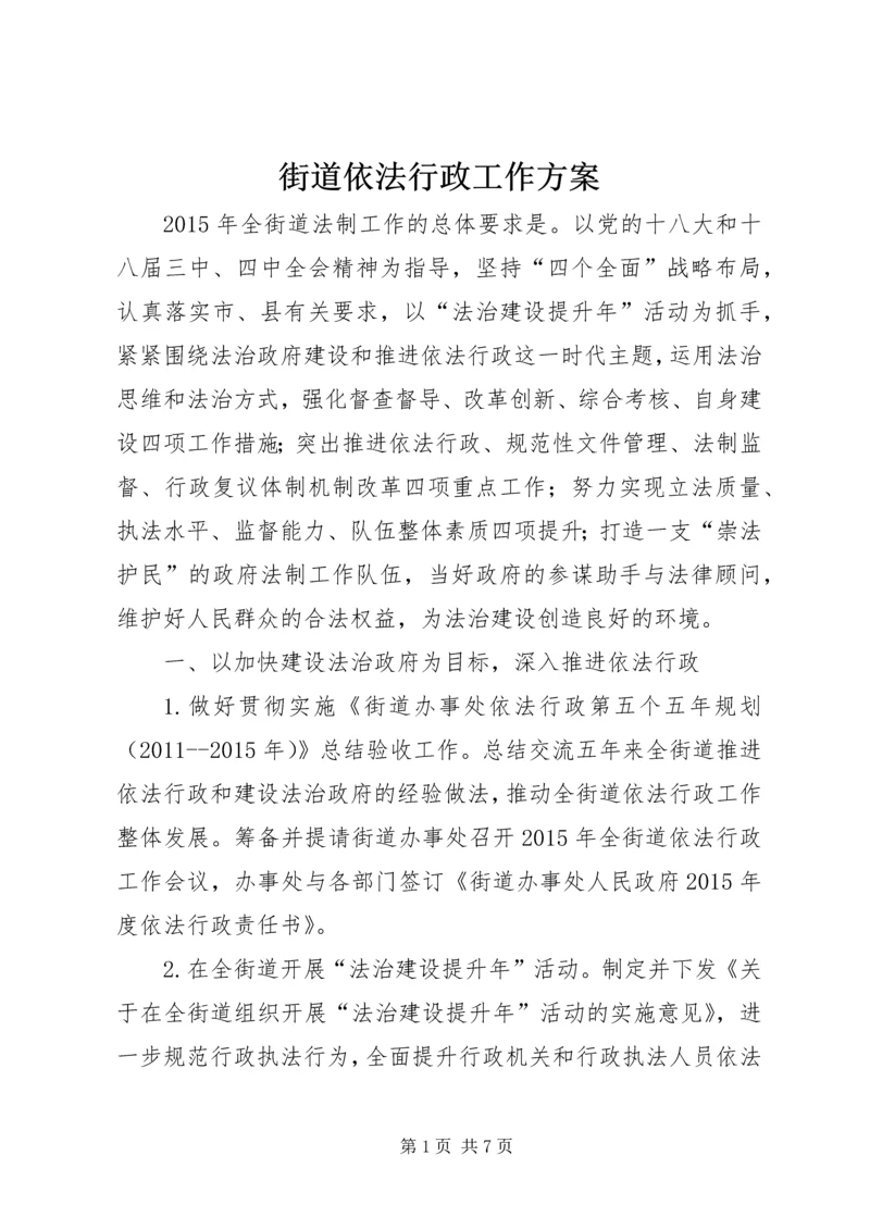 街道依法行政工作方案.docx