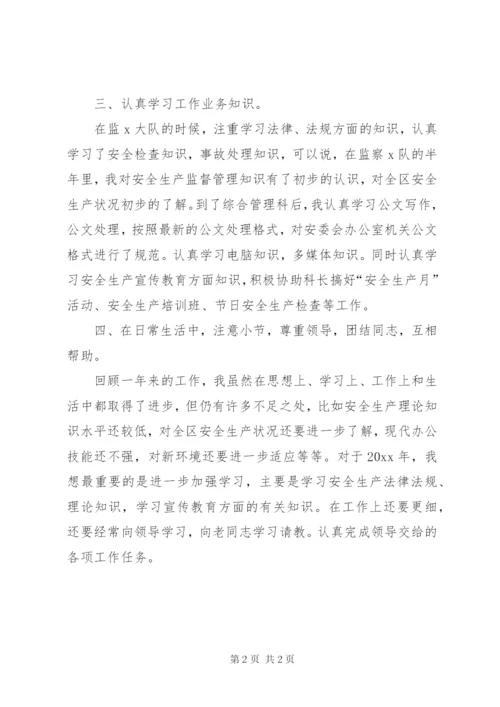 安监系统年度个人工作总结范文.docx