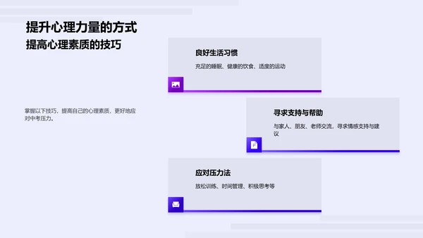 应对中考压力讲座PPT模板