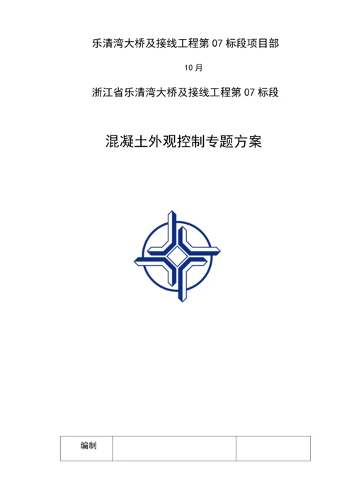 混凝土外观质量控制专项方案.docx