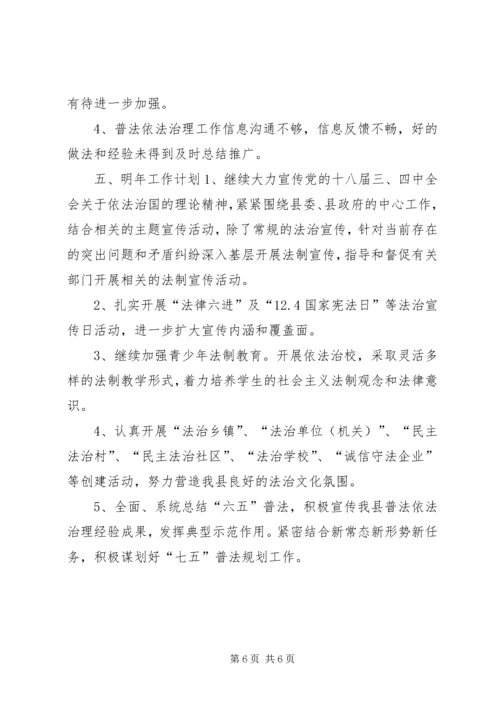 乡镇年度普法依法治理工作总结.docx