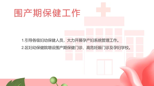 粉色扁平风妇幼保健处工作总结PPT模板