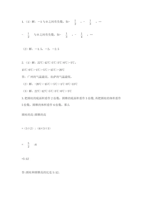 北京版小学六年级下册数学期末综合素养测试卷【考点精练】.docx