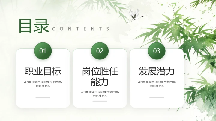 汉语言文学专业大学生求职综合能力展示职业生涯规划通用PPT模版