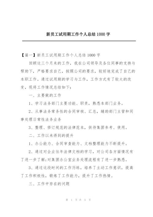 新员工试用期工作个人总结1000字.docx