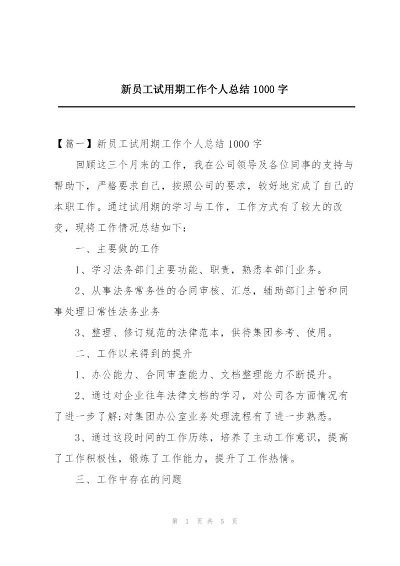 新员工试用期工作个人总结1000字.docx