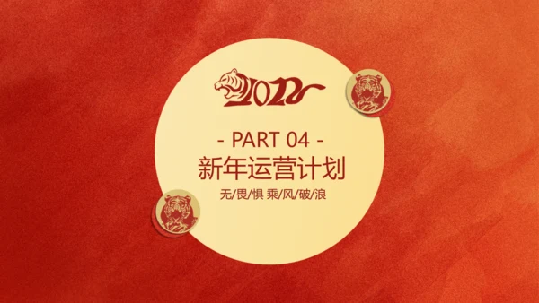 剪纸风虎年春节新年工作计划通用PPT模板