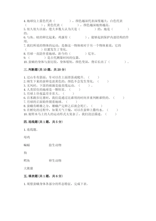 教科版科学三年级下册 期末测试卷及答案【有一套】.docx