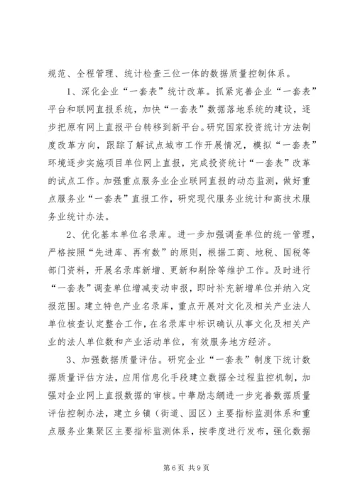 统计局全市统计工作计划.docx