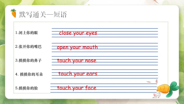 Unit 3 Look at me（复习课件）-2023-2024学年三年级英语上册期末核心考点集训