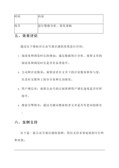 公众号观后感策划案