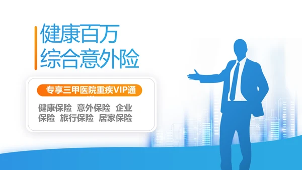 健康百万综合意外险保险行业产品介绍工作总结计划动态PPT模板