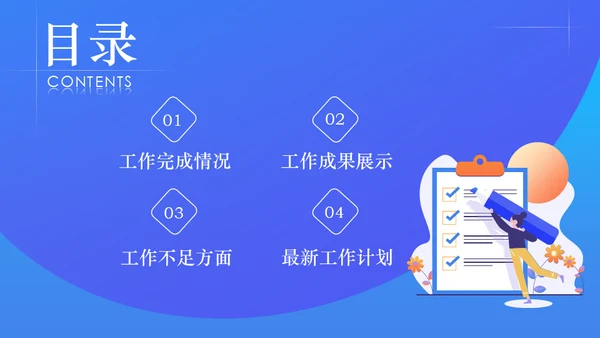 创意文档记录内勤工作述职报告通用PPT模板