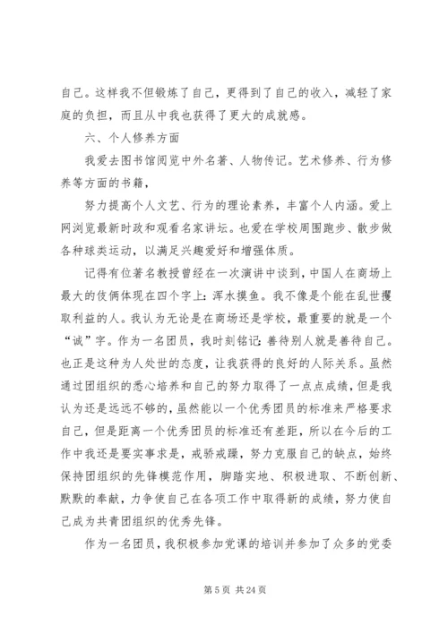 优秀共青团员申请材料 (5).docx