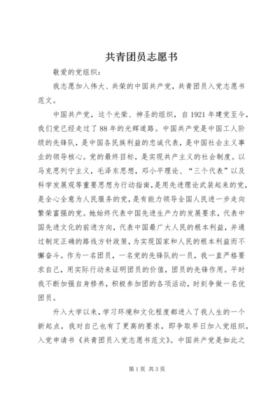 共青团员志愿书 (4).docx