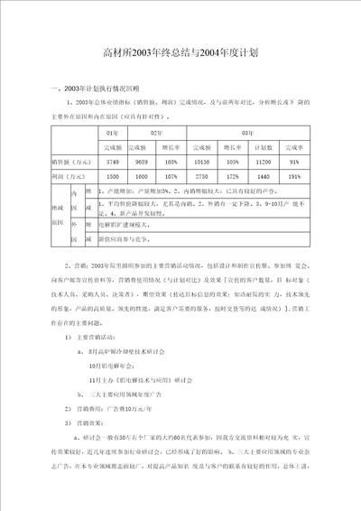 高材所总结与计划