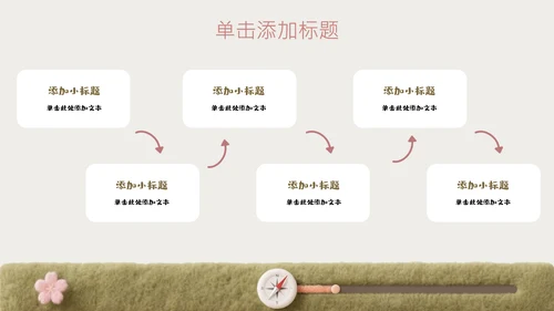粉色毛毡儿童绘本活动策划PPT模板