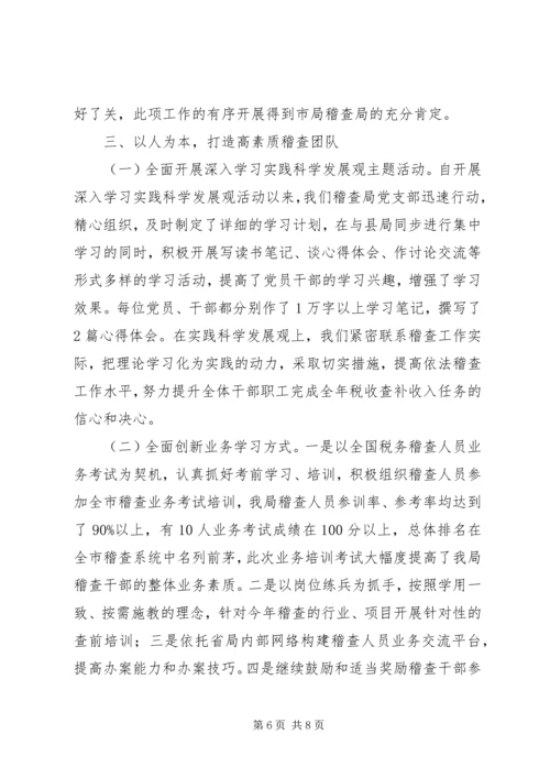 国税稽查局半年工作汇报.docx