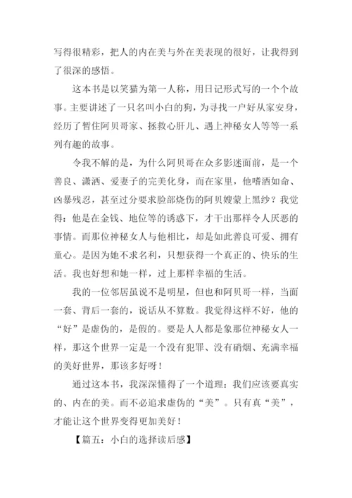 小白的选择读后感作文.docx