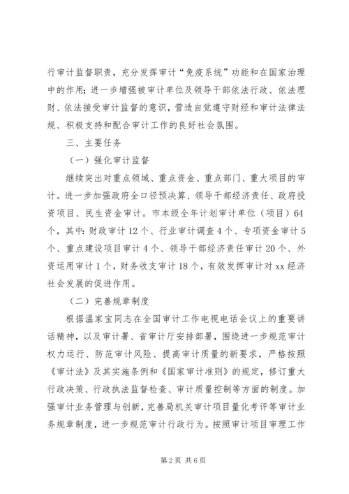 市审计机关依法行政工作计划 (2).docx