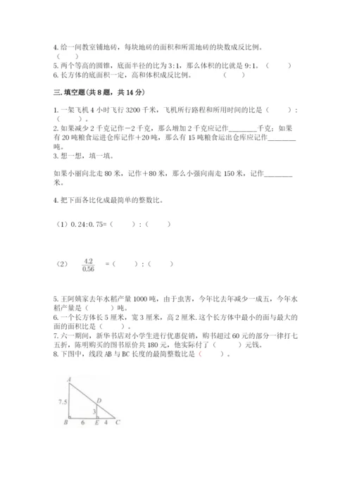 久治县六年级下册数学期末测试卷（精练）.docx