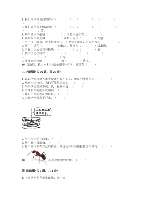 教科版一年级下册科学期末测试卷附参考答案【基础题】.docx
