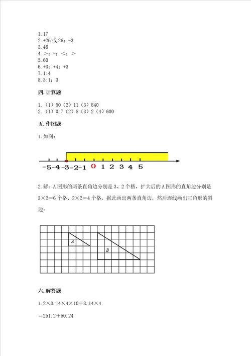 六年级下册数学《期末测试卷》精品带答案