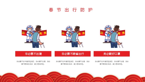 春节期间疫情防控指南通用PPT