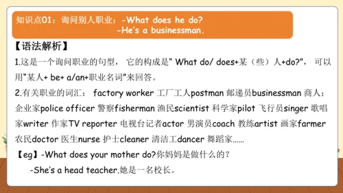 Unit 5 What does he do(复习课件)-六年级英语上册同步高效课堂系列（人教版PE