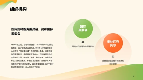 黄绿色插画卡通国际奥林匹克日PPT模板
