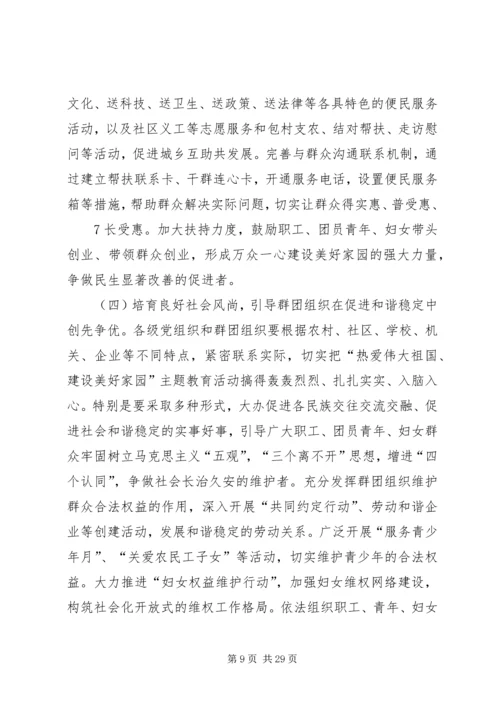 关于在全市群团组织中深入开展“党群共建创先争优”活动的实施意见.docx
