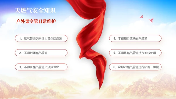 红色展板简约风燃气安全培训PPT课件