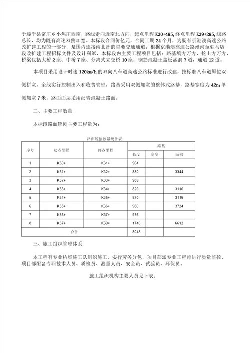 路面铣刨施工方案标