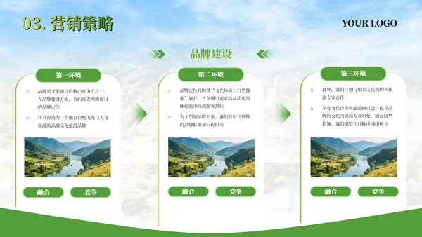 绿色文旅行业商业计划书PPT模板