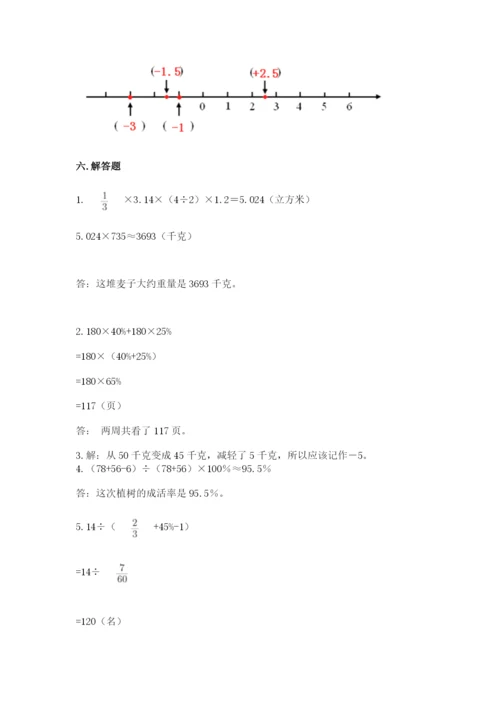 六年级下册数学期末测试卷及答案【基础+提升】.docx