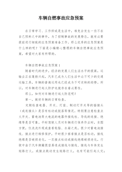 车辆自燃事故应急预案.docx