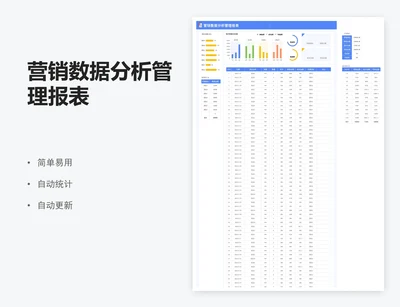 营销数据分析管理报表