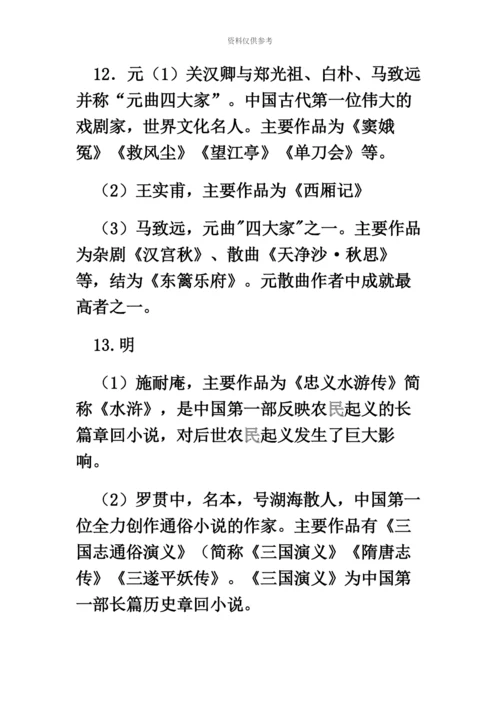 国家公务员考试常识判断高分冲刺之文学常识考点预测.docx