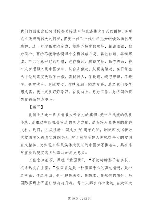 学习《新时代爱国主义教育实施纲要》心得体会5篇.docx