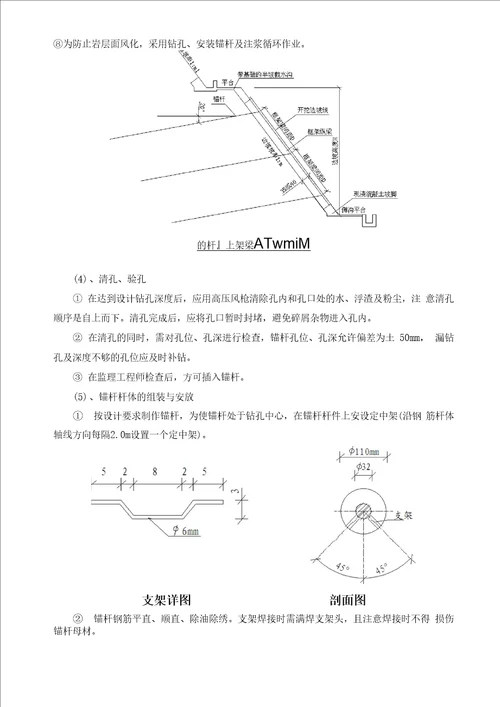 路基锚杆框架梁边坡防护施工技术培训记录