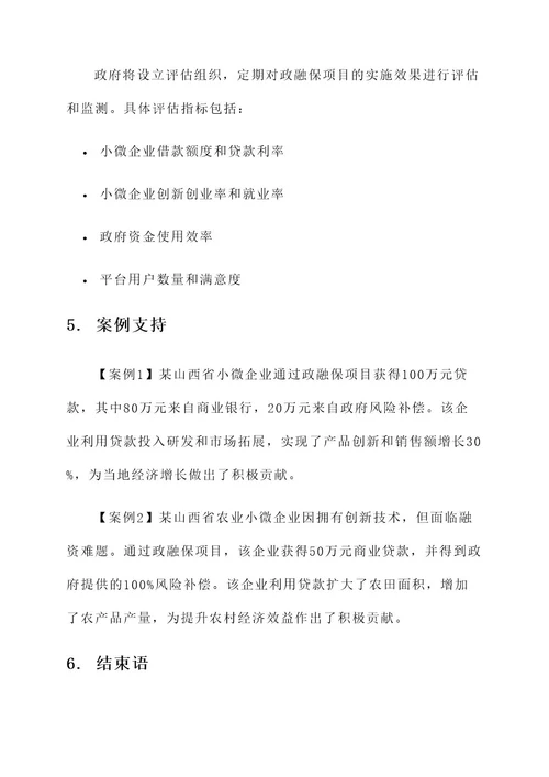 山西政融保项目实施方案