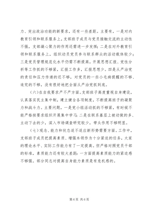 烟草专卖局组织生活会班子集体对照检查材料.docx
