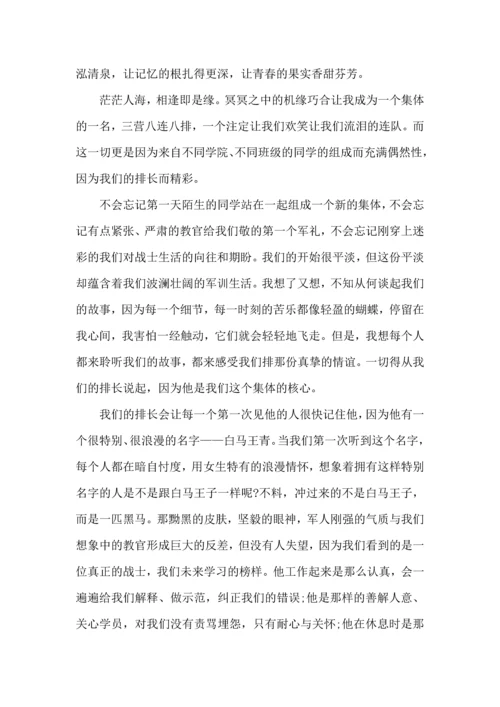 军训心得大学生文章范文大全.docx