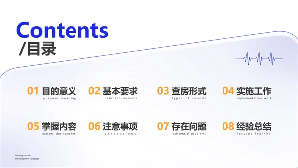 护理教学查房医疗工作医护汇报ppt模板