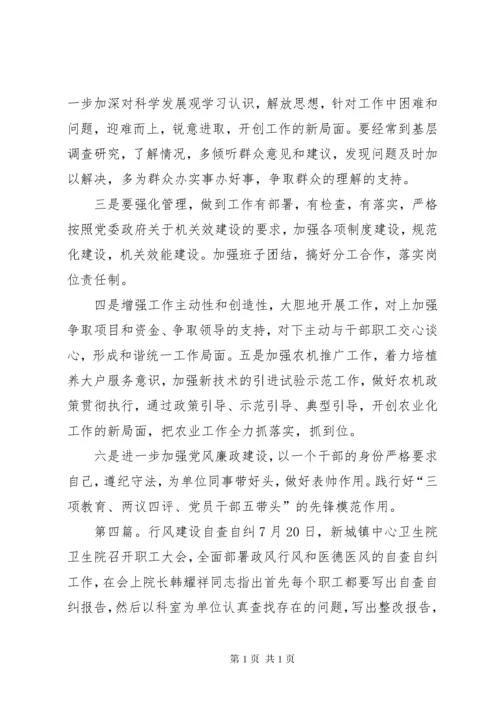 行风廉政建设自查自纠报告.docx