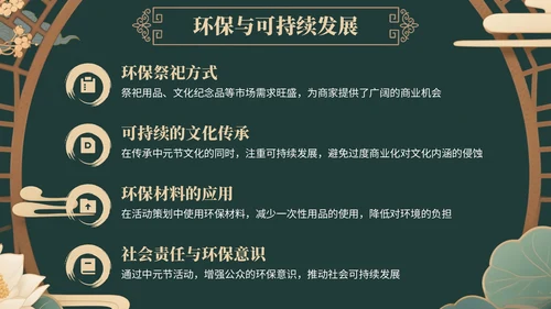 绿色中国风中元节活动策划与营销策略