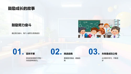 学期成绩与成长PPT模板